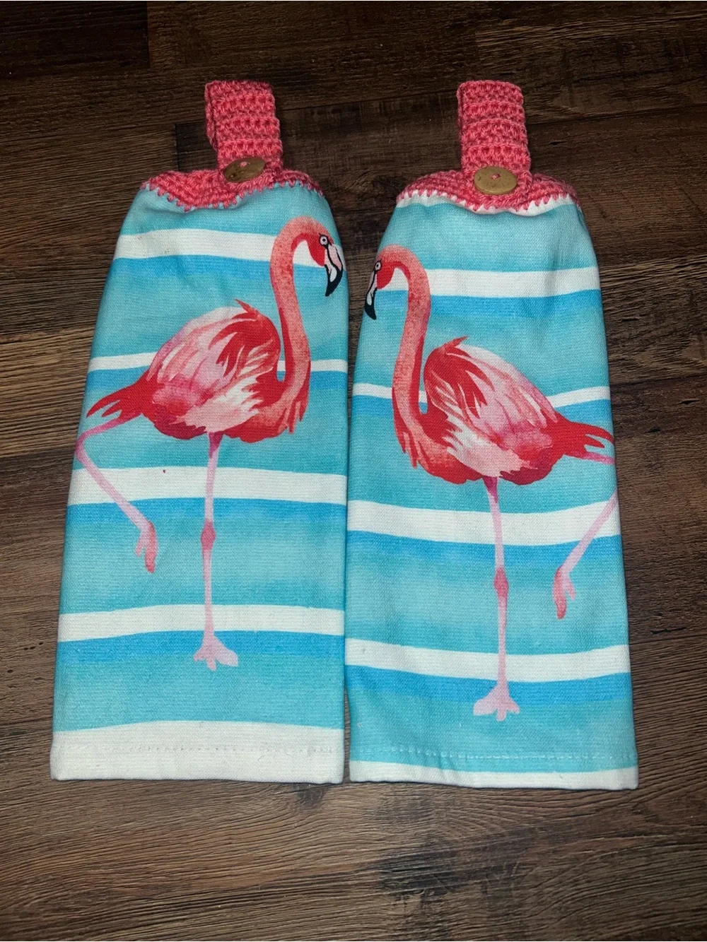 Flamingo Hanging Kitchen Towel Set